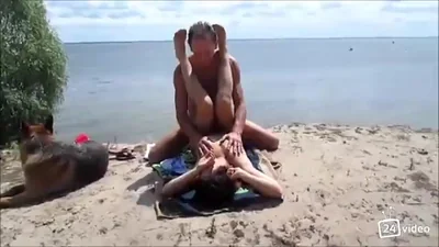 Man from a nearby campsite fucked a married woman on the beach