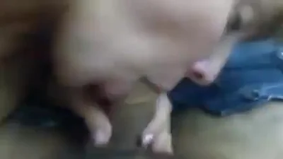 Wife gives her boyfriend a blowjob in a taxi for his anniversary, surprising the driver